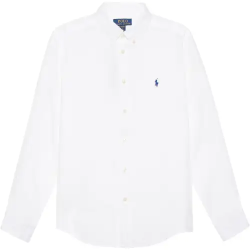 Polo Ralph Lauren Long-sleeve, summer children's white shirt, logo embroidery service