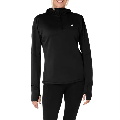 ASICS ROAD Sweatshirts Women's Black Hooded Moderate