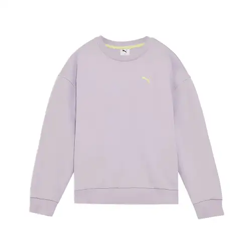 PUMA ESS Sweatshirts Women's Purple Crew Neck Moderate Regular