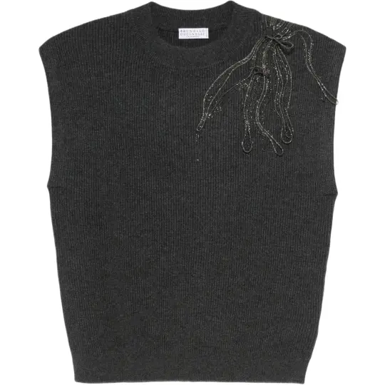 Brunello Cucinelli embellished knitted vest