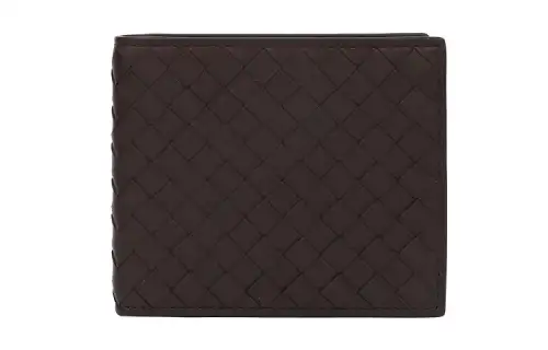 Bottega Veneta Bottega Veneta Luggage Collection Sheepskin Wallet Mini Unisex Dark Brown