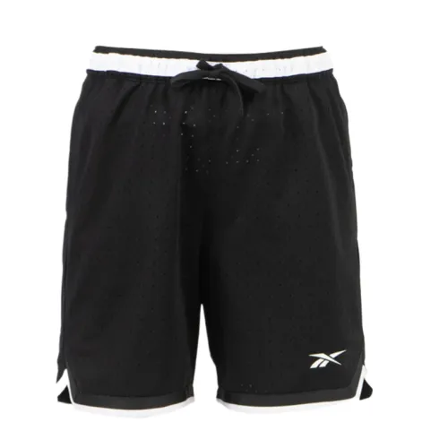 Reebok Basketball Shorts Men's Black/White Moderate Straight Fit Pants
