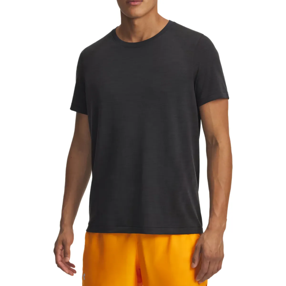 Under Armour T-Shirts Men's Black Crew Neck Moderate Straight Fit
