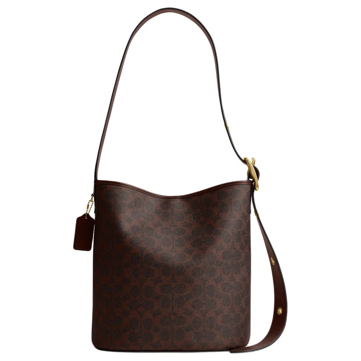 COACH Bleecker Artificial Leather Shoulder Bag Large Women's Maple Brown