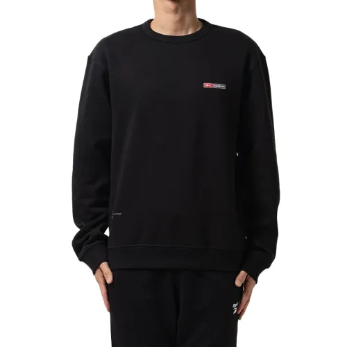 Reebok Sweatshirts Men's Black Crew Neck Moderate Regular