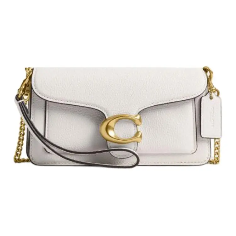 COACH Tabby Cow Leather Crossbody Bags Small Women's White