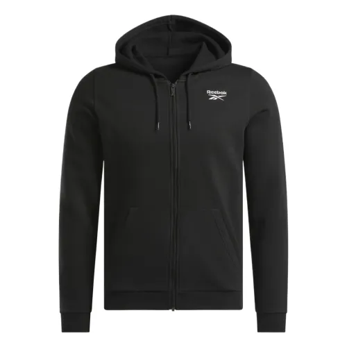 Reebok Sweatshirts Men's Black Hooded Moderate