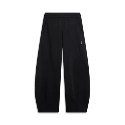 Li Ning Outdoor CF Tracing Solid Color Fleece Lined Thermal Anti Static Scimitar Pants Casual Scimitar Pants Women's