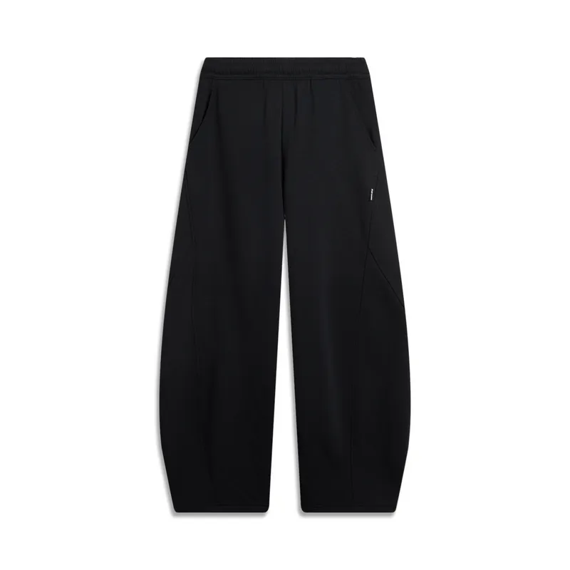 Li Ning Outdoor CF Tracing Solid Color Fleece Lined Thermal Anti Static Scimitar Pants Casual Scimitar Pants Women's