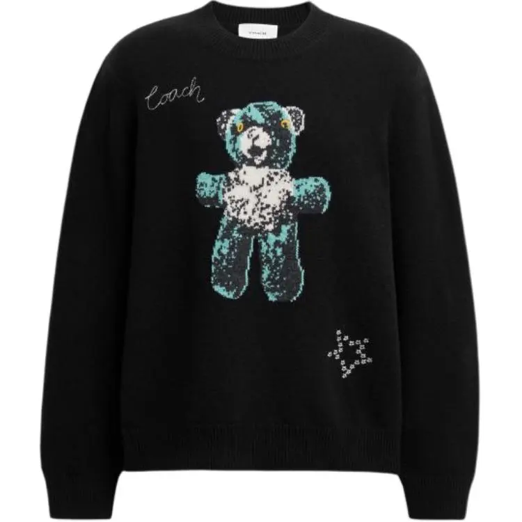 COACH Sweaters Unisex Black Crew Neck Moderate Other