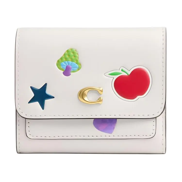 COACH Cow Leather Wallets Women's White