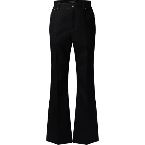 LOUIS VUITTON Jeans Men's Black Moderate Flared Pants