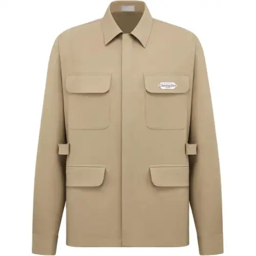 DIOR Shirts Men's Beige Lapel Moderate Other