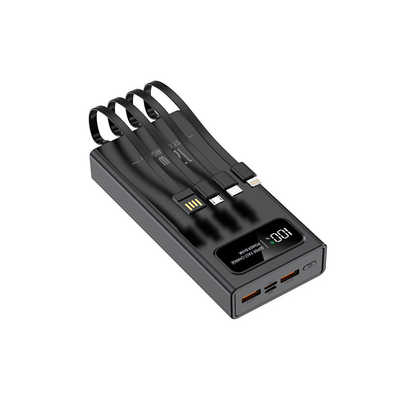 IKYOU power bank 20000 mAh 120W super fast charging mobile power supply LED smart digital display suitable for Huawei, Xiaomi, Apple and Android