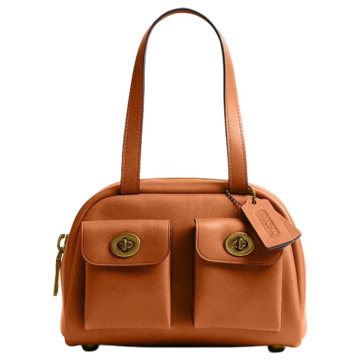 COACH Originals Cow Leather Shoulder Bags Small Women's Toffee