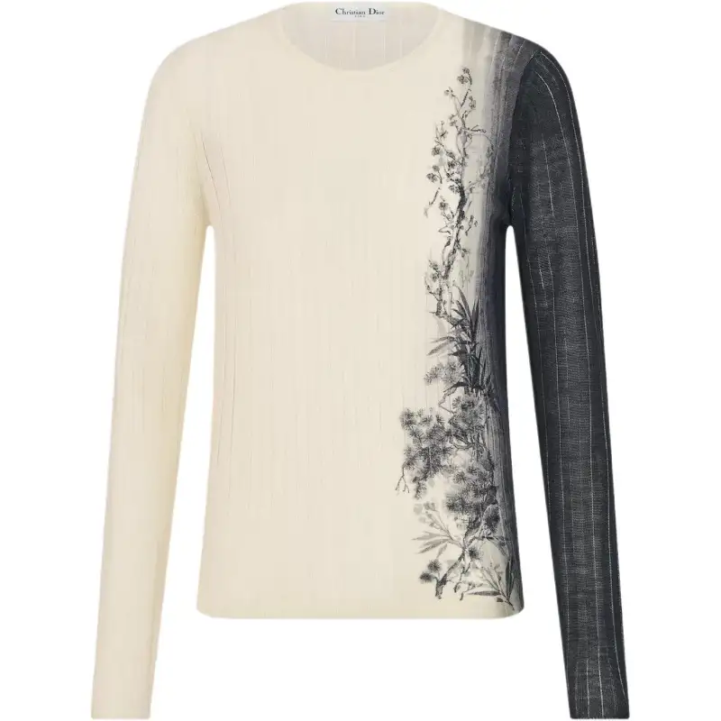 DIOR Sweaters Women's Beige Crew Neck Moderate Other