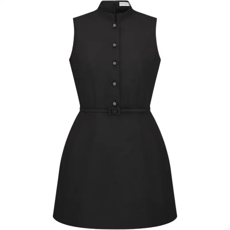 DIOR Sleeveless Dresses Women's Black Moderate Short