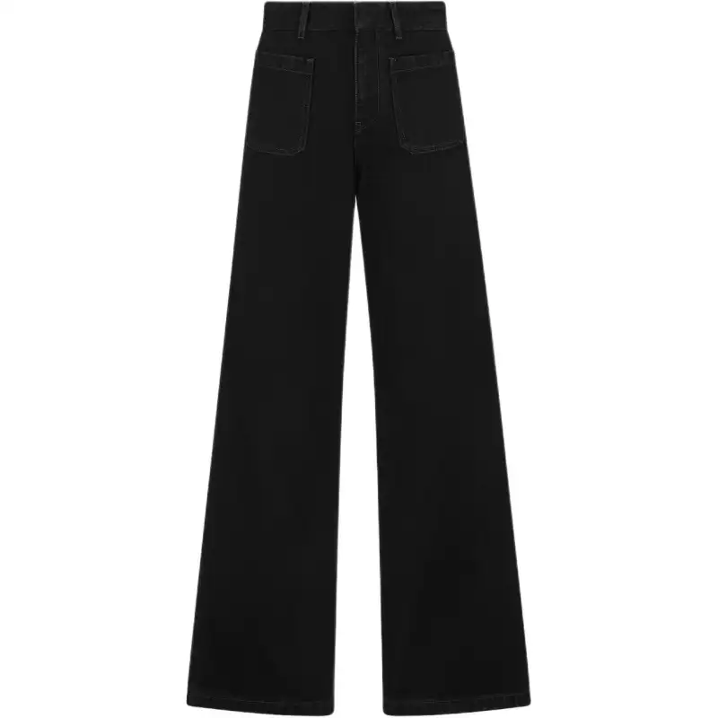 DIOR Jeans Women's Black Moderate Flared Pants