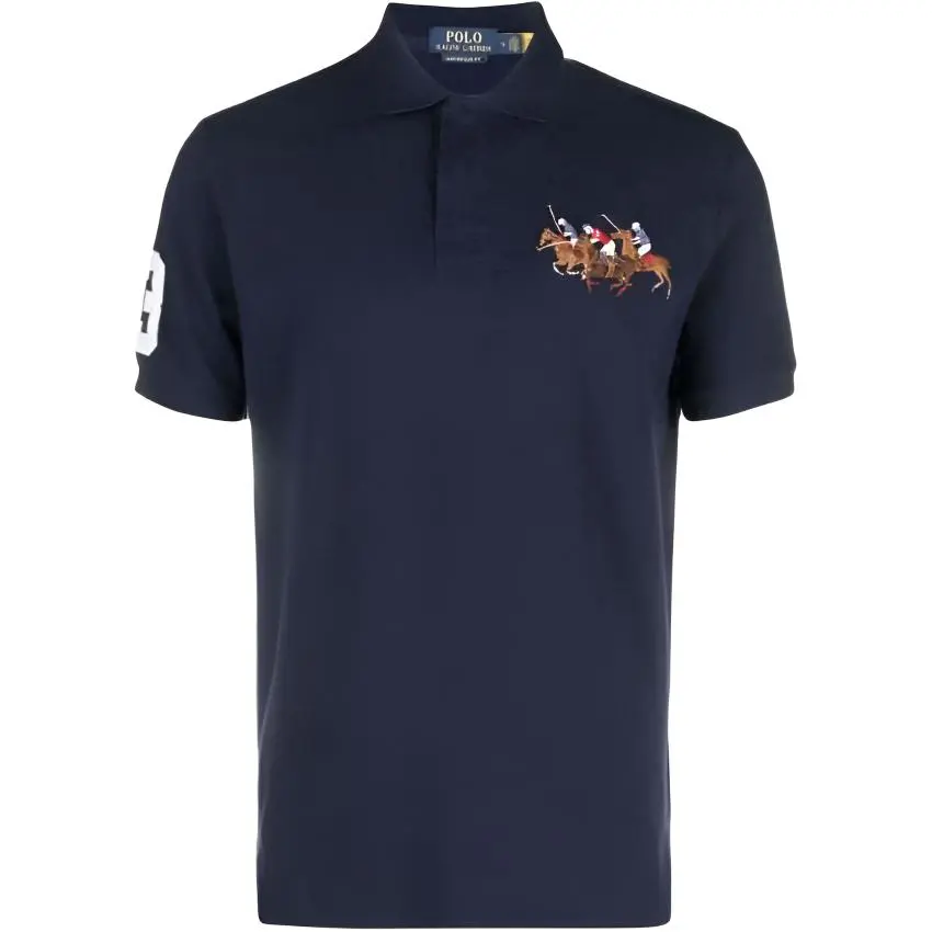 Polo Ralph Lauren Polo Shirt Custom Slim Fit Men's Marine Blue