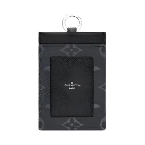 LOUIS VUITTON Cow Leather Card Holder Card Holder Men's Black