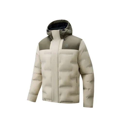 ANTA Down Jackets Men's Light Smoke Gray/Dried Pine Green 1 Hooded Moderate