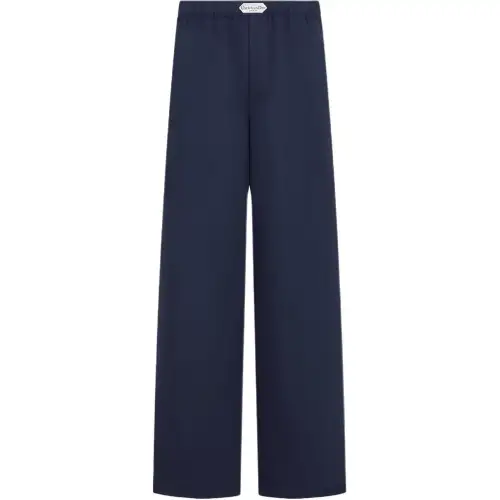 DIOR Casual Pants Men's Dark Blue Moderate Straight Fit Pants