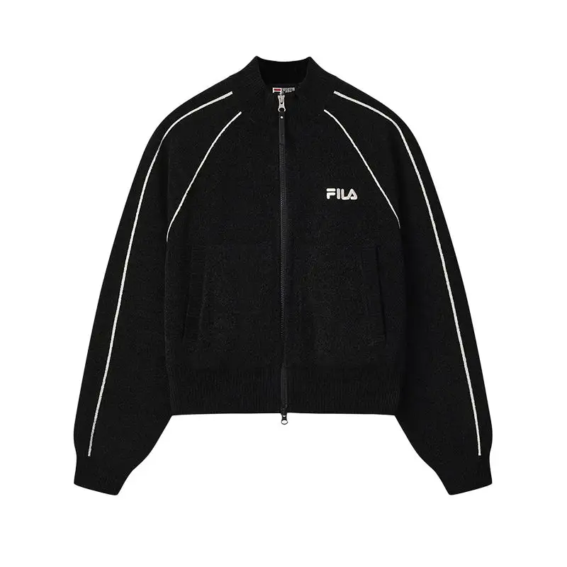 FILA ORIGINALE Jackets Women's Jet Black BK Stand Collar Moderate Other