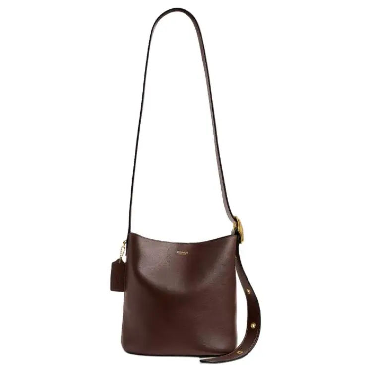 COACH Bleecker Cow Leather Crossbody Bags Small Women's Maple Brown