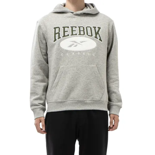 Reebok Sweatshirts Unisex Gray Hooded Moderate