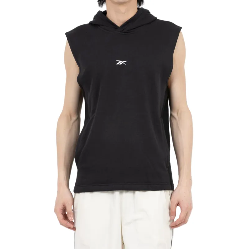 Reebok Sweatshirts Men's Black Hooded Non Detachable Moderate