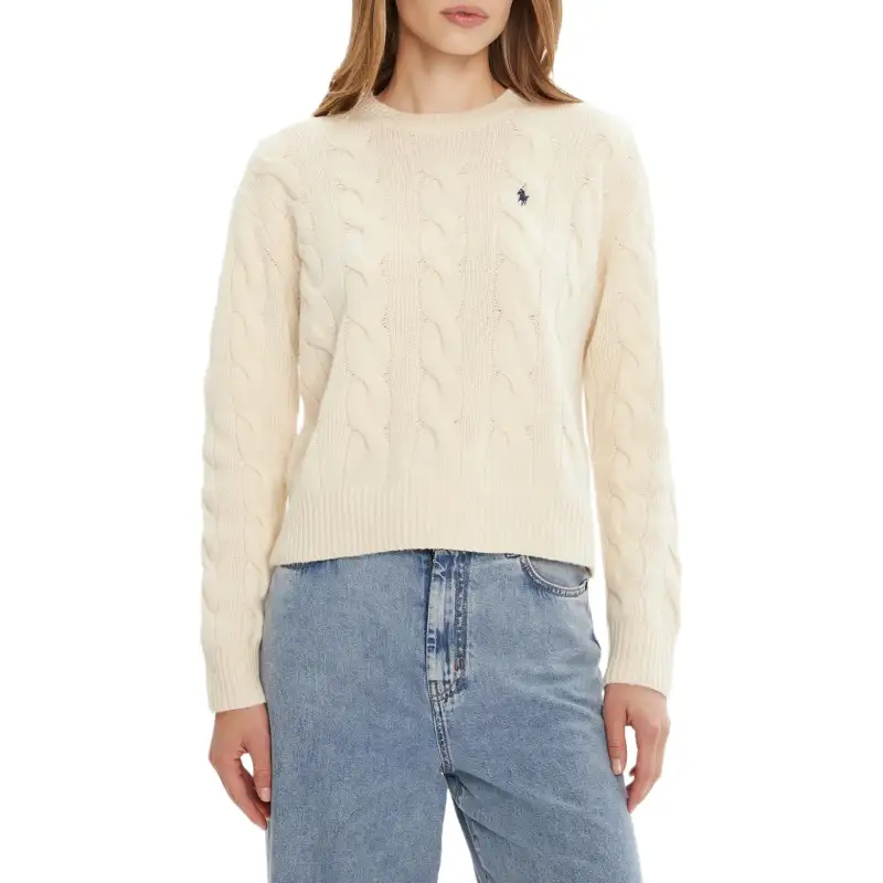 Polo Ralph Lauren Woolen pony, knitted sweater with a round collar, with embroidery