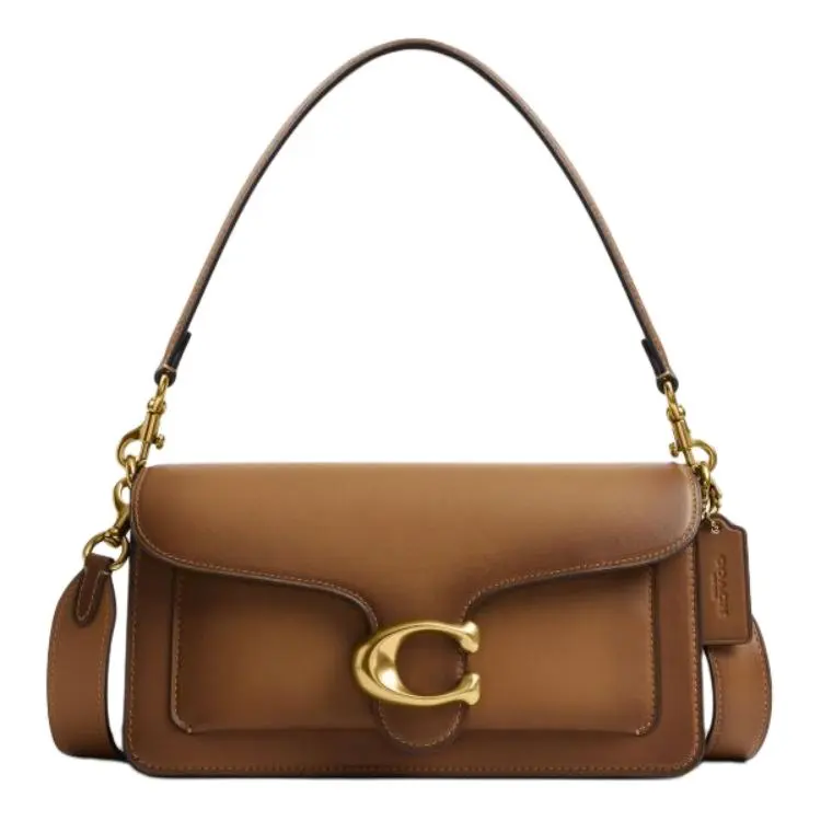 COACH Tabby Cow Leather One Shoulder Handbag Medium Women's Mel Brown