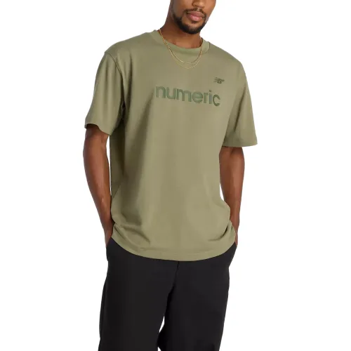 New Balance T Shirts Men's Green Crew Neck