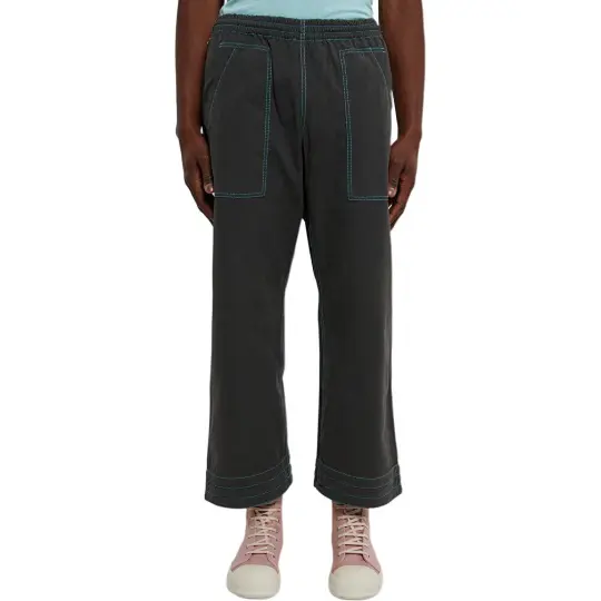 PALM ANGELS Casual Pants Men's Black Blue Moderate Straight Fit Pants