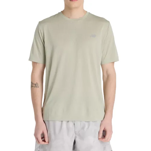 New Balance ICEX T Shirts Men's Green Crew Neck