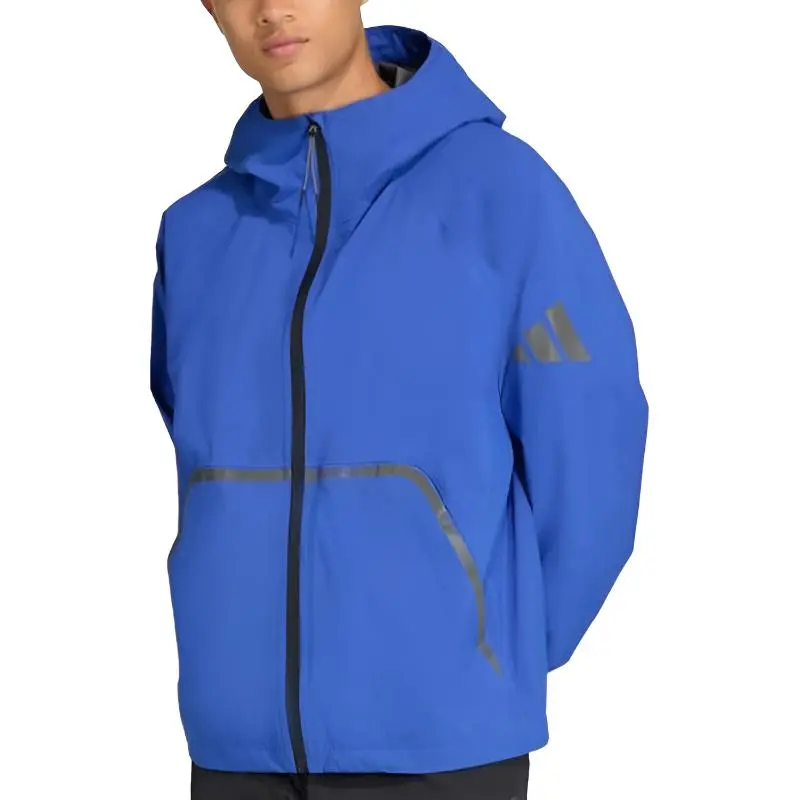 Adidas Jackets Men's Blue Hooded Moderate Other