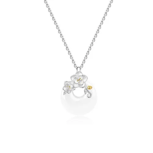 FireMonkey 999 Fine Silver Synthetic Cubic Zirconia Necklaces Women's