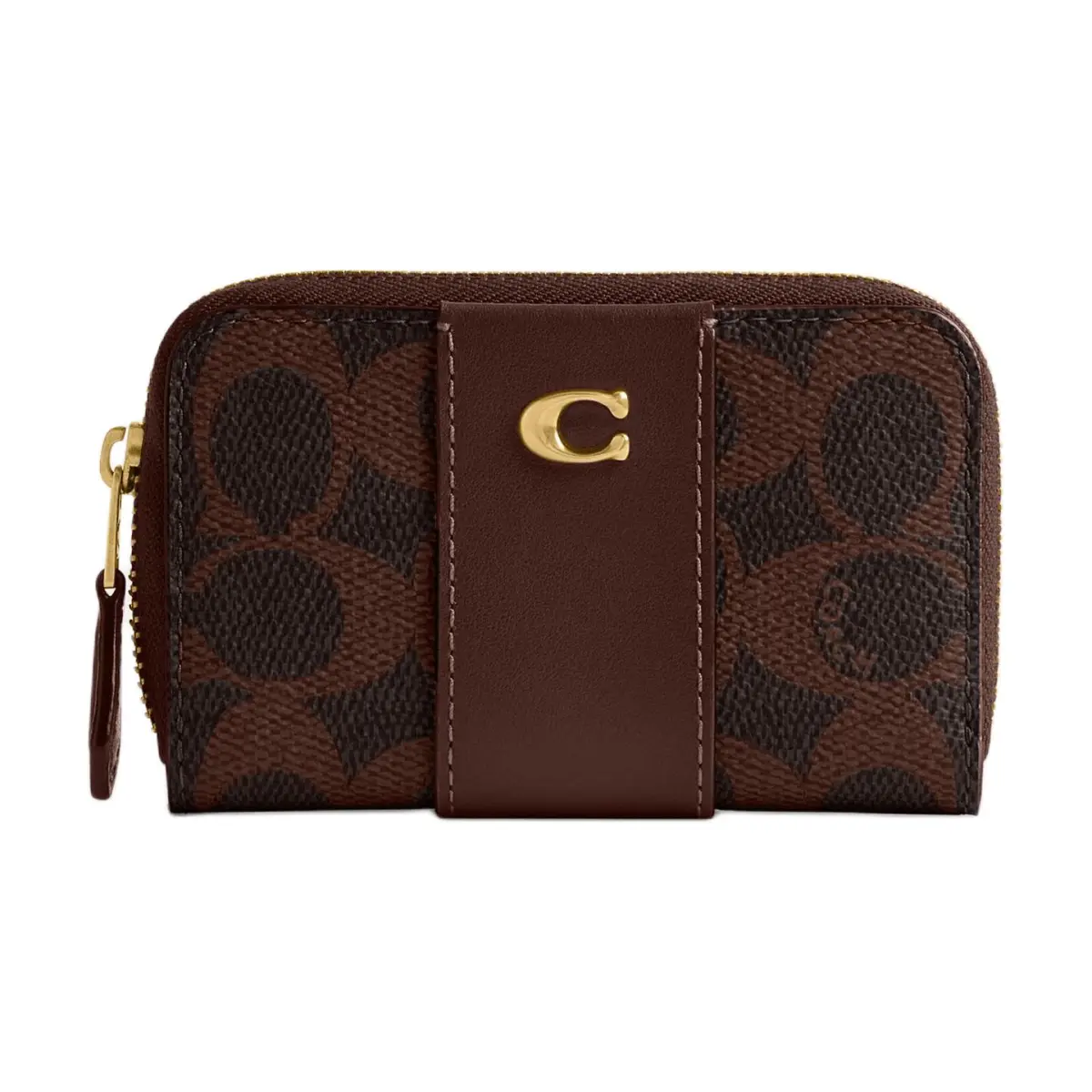 COACH Essential Artificial Leather Card Holders Women's Maple Brown