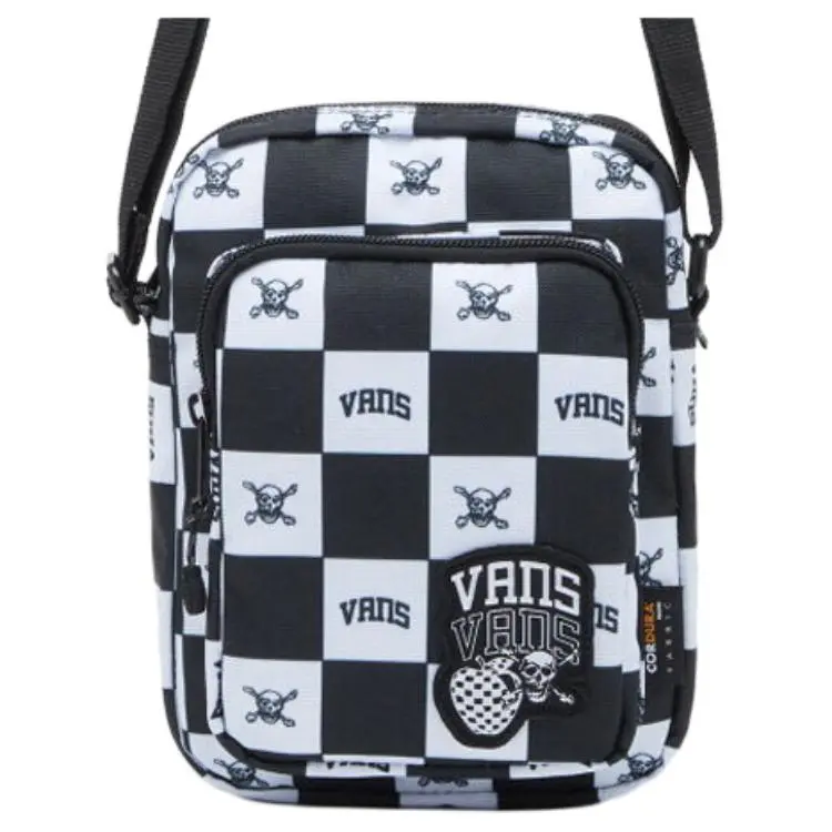 Vans Checkerboard Polyester Shoulder Bags Regular Unisex Black White