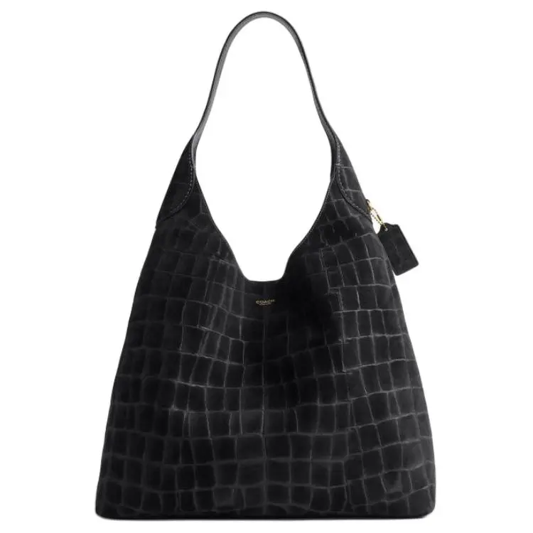 COACH Brooklyn Cow Leather HOBO Shoulder Bag Large Women's Black