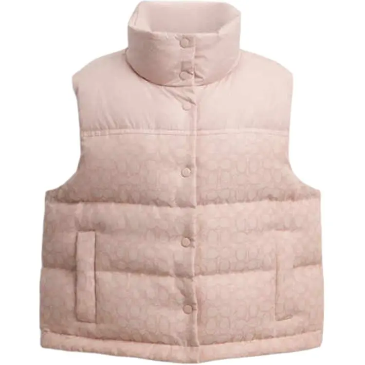 COACH Down Vests Women's Quartz Turtleneck Moderate Straight Fit