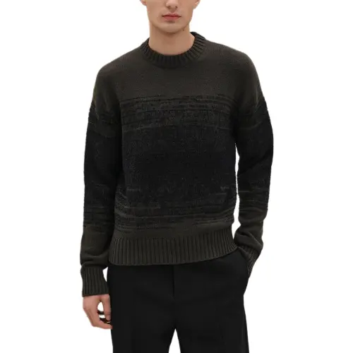 HERMES Sweaters Men's Coffee Crew Neck Moderate