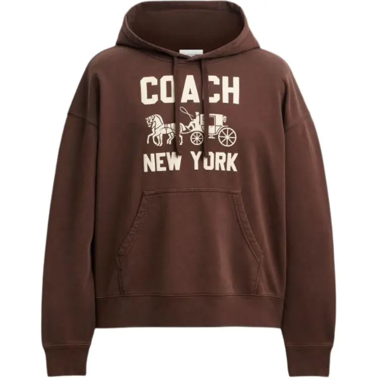 COACH Sweatshirts Unisex Umber Hooded Moderate