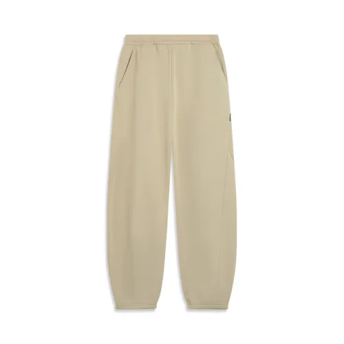 Li Ning Outdoor CF Tracing Solid Color Fleece Lined Thermal Anti Static Scimitar Pants Casual Scimitar Pants Women's