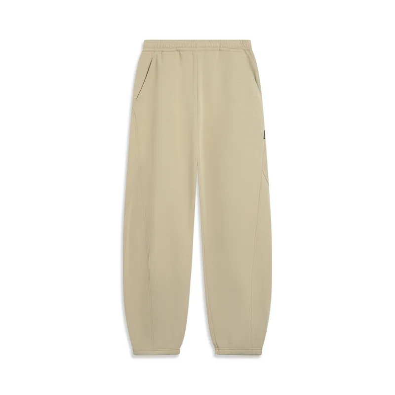 Li Ning Outdoor CF Tracing Solid Color Fleece Lined Thermal Anti Static Scimitar Pants Casual Scimitar Pants Women's
