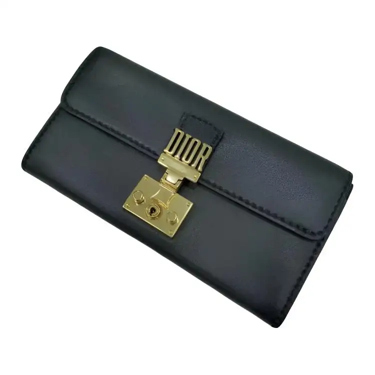 DIOR Cow Leather Clutch Women's Black