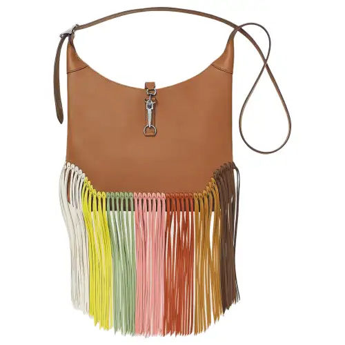 HERMES Trim Swift Calfskin Shoulder Bag, Crossbody Bag 31 Women's Brown & Rainbow