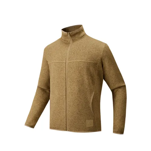 Anta Velvet feel Coat Men's Ancient Tea Brown Heather Gray