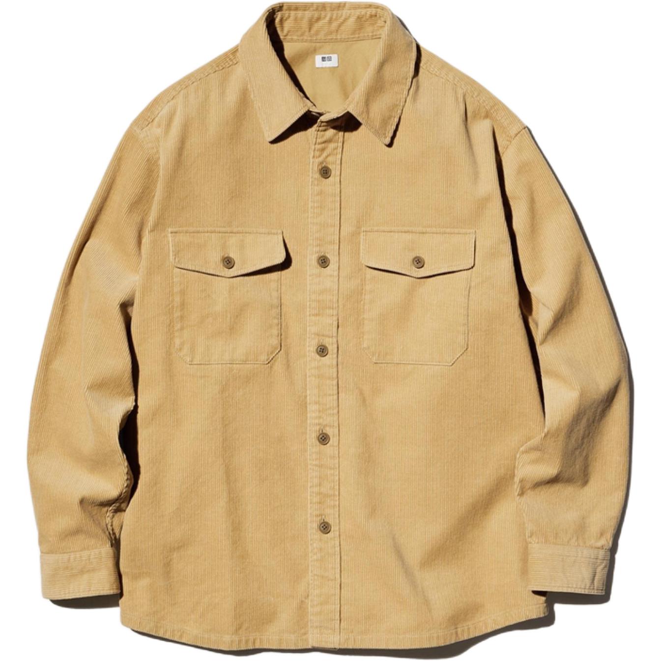 Рубашка UNIQLO 480295-31 (бежевая)