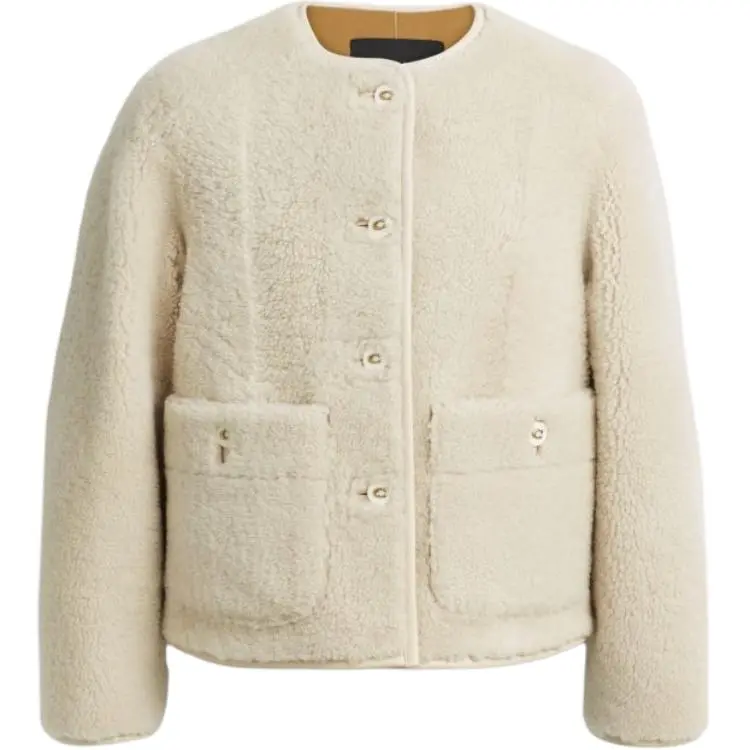 COACH Furs Women's Cream Crew Neck Moderate